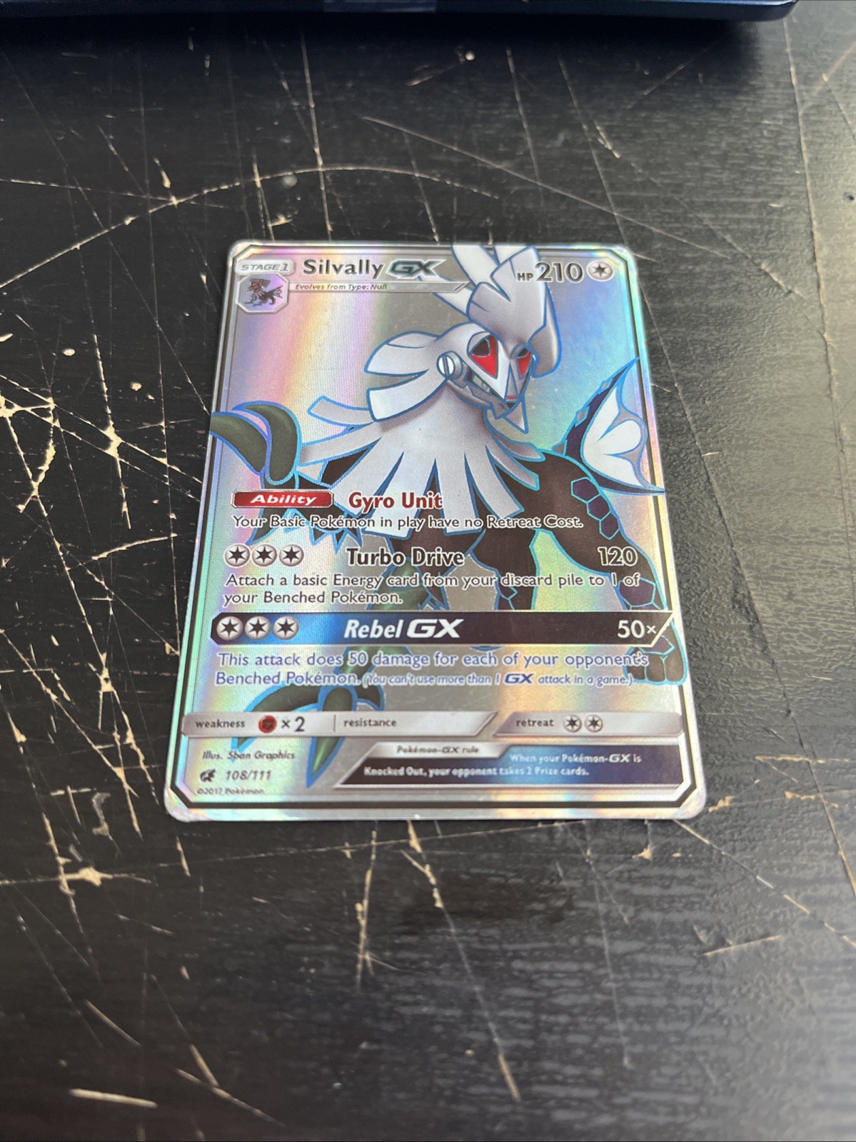 Silvally GX 108/111 Crimson Invasion Pokemon Card Ultra Rare Full Art Holo NM