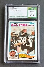 Anthony Munoz 1982 Topps RC #51 CSG 8.5 - Cincinnati Bengals NFL HOF Legend