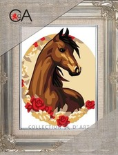 "Horse" Printed Needlepoint Tapestry Kit 3354K