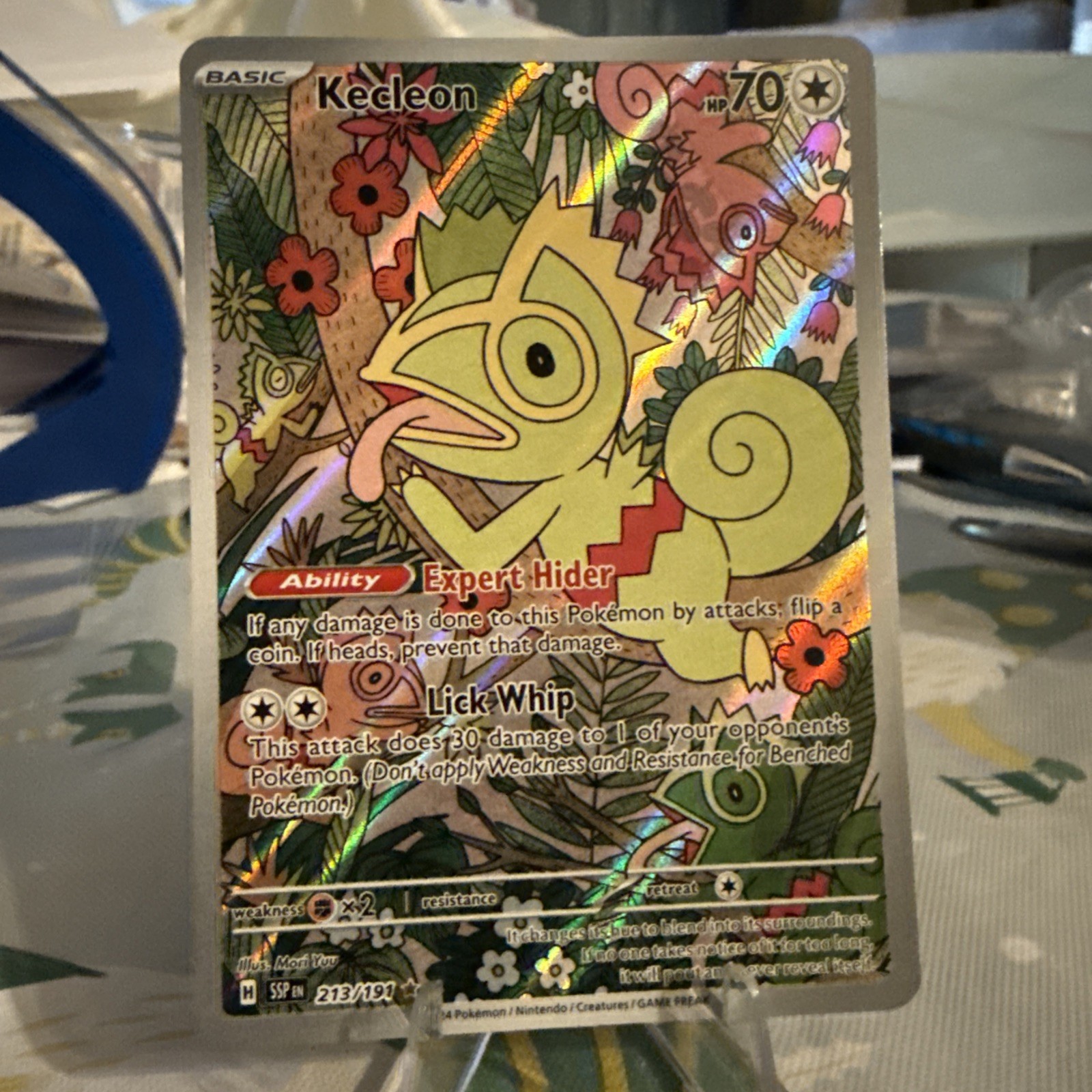 Pokémon Kecleon TCG Illustration Rare Holo Card 213/191 Surging Sparks Mint