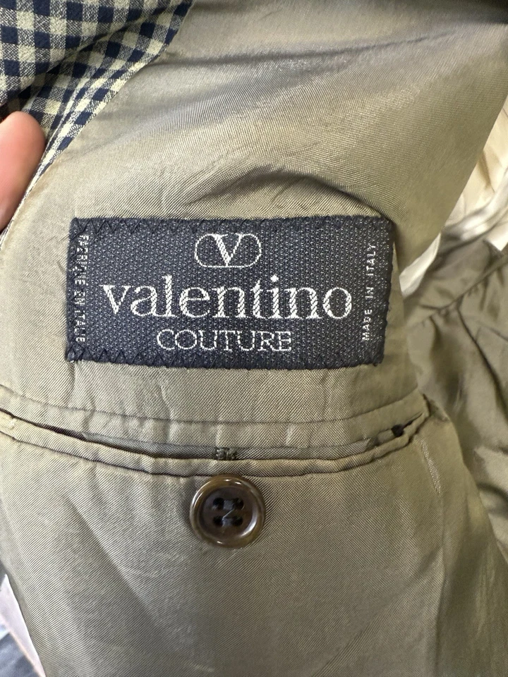 Valentino Couture Hombres Guinga Diseñador Italiano Blazer Chaqueta Abrigo Deportivo Raro Años 90 Foto 3 de 4
