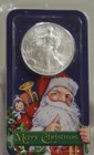 2003 US Silver Eagle $1 Nice Unc/Santa Littleton Case