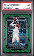 Rare PSA 2023-24 Green Wave Prizm Victor Wembanyama Rookie RC Draft Picks POP/20