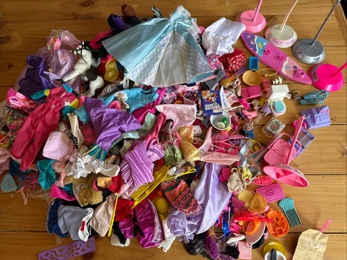 Massive Lot Of Vintage Barbie Clothes & Accessories 5 Lbs!!
