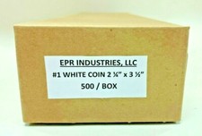 White Coin Envelopes - 1 White Woven Paper 2-1/4" x 3-1/2", 500/Pk