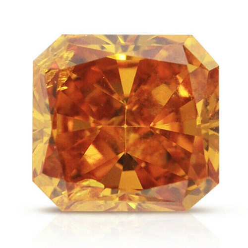 0.24 Carat Fancy Deep Brownish Orange Diamond Certified Natural Color Radiant