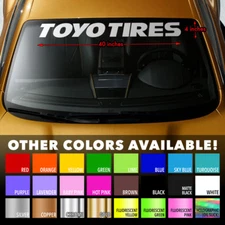 Premium Windshield Banner Vinyl Decal Sticker 40x4" for TOYO TIRES Racing