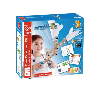 Hape Drei Experimentierset Kinder Holzspielzeug E3030 3+ Jahre Neu im Karton