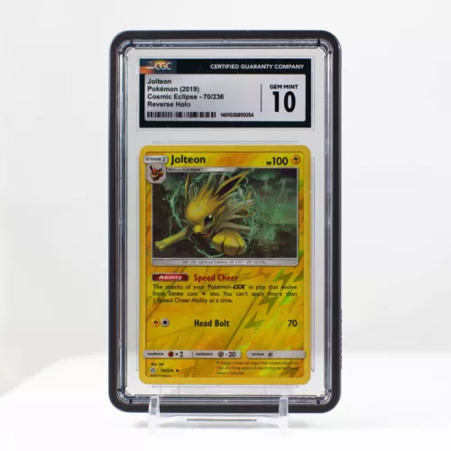 2019 Pokémon Jolteon Reverse Holo Cosmic Eclipse 70/236 CGC 10 Gem Mint 