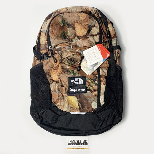 supreme north face camo backpack