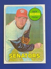 ⚾ 1969 Topps Baseball Base Card #607 Dick BOSMAN *High Number*  ⚾