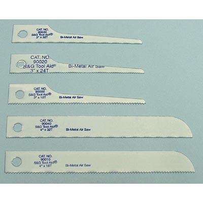 SG Tool Aid 90000 Reciprocating Air Saw Blades, 3" Scroll x18 TPI (Pkg Of 5)