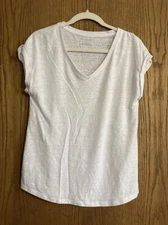 Talbots Short Sleeve Top - White - Size Small