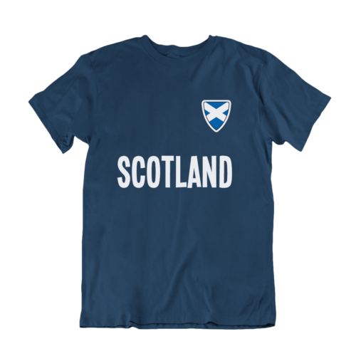 T-shirt de football homme ÉCOSSE design NOM écossais drapeau euro livraison - Photo 1/2