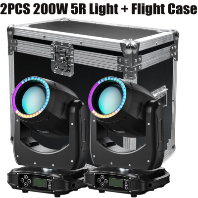 200W 5R Beam Moving Head Stage Light RGBW Gobo Spot Lighting DJ Disco Show DMX