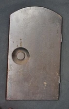 Vintage New Haven Mantle Clock Walnut Wooden Back Door 8" T X 4 3/4" W + Screws