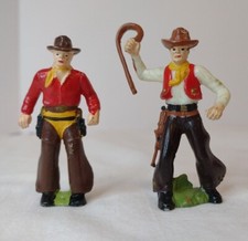 Vintage Marx Figures Warriors Of The World Cowboys Toys Plastic 1960s Lot Of 2