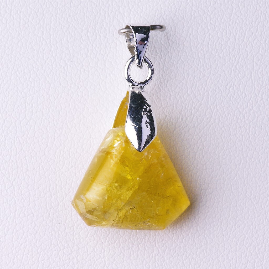 Fluorite Puy d'Argentière 15,98 ct pendentif argent véritable A24-127E pour femme