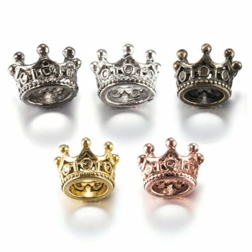 10Pcs Tibetan Alloy Crown Metal Textured Antiqued Bead Caps Spacers Beads 10.5mm - Picture 1 of 7