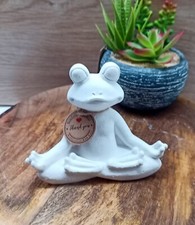 Deko Frosch Yoga Entspannung Dekofigur Geschenk aus Keraflott