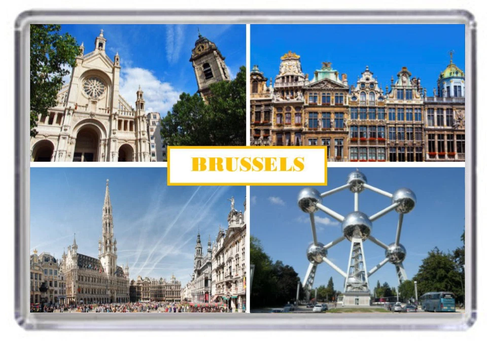 Brussels Belgium Fridge Magnet 02