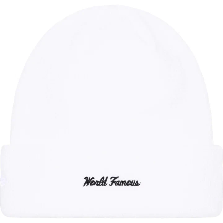 Supreme box hotsell logo beanie white