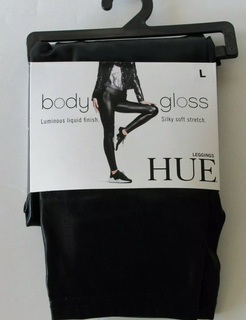 Hue Womens size L Black Body Gloss 