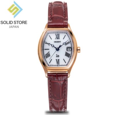 ORIENT iO Natural & Plain RN-WG0014S Solar Watch White Dial Leather Band 24.1mm