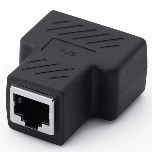 Adaptador divisor RJ45 1 a 2 vías doble puerto hembra CAT6/5/7 LAN cable Ethernet - Imagen 8 de 10
