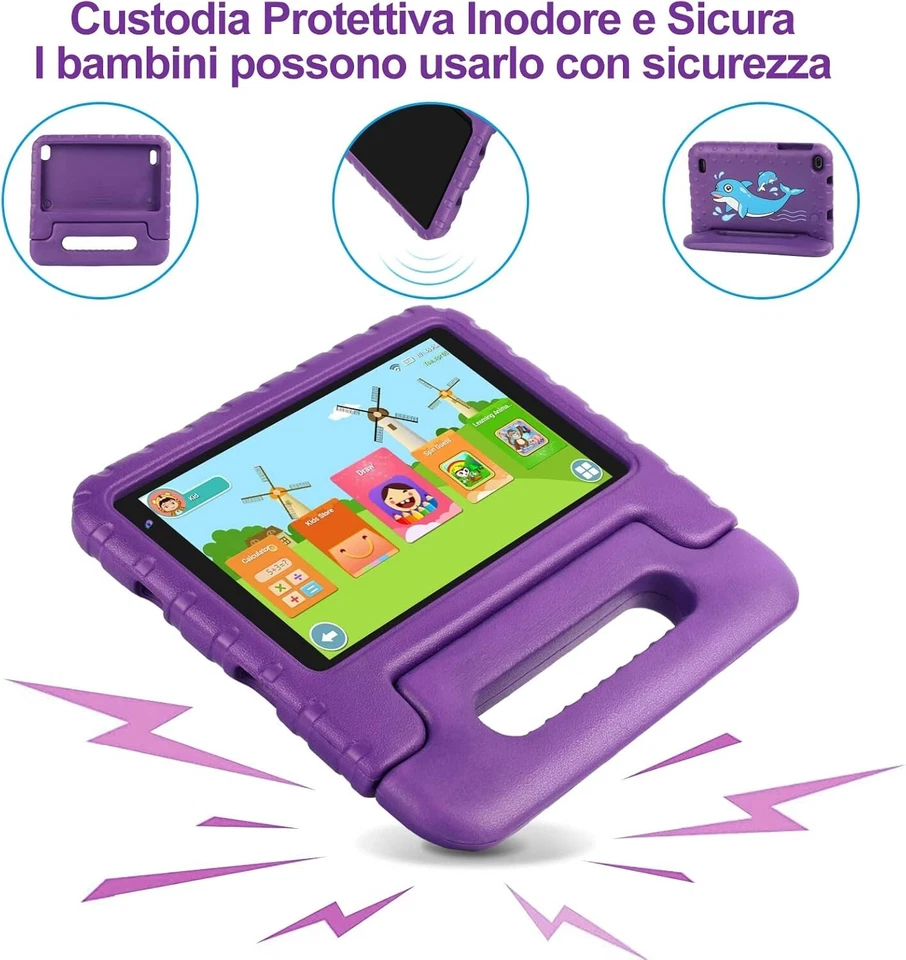 Tablet Aocwei X300 7" Android 11 HD, Wi-Fi 6, Funda Morada - PROBADO - Image 4 of 4