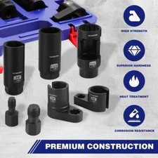 WORKPRO 7PCS O2 Oxygen Sensor Socket Removal Tool Wrench and Thread Chaser Set