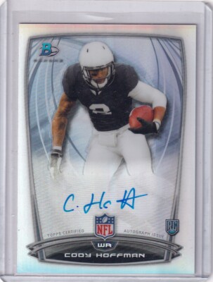 2014 Bowman #101 Cody Hoffman Chrome Rookie Autographs Refractors