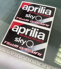 Aprilia Sky Q Team Gresini Logo Moto Gp Decals Stickers 100mm X 65mm X2 Aprilia Sky Q Team Gresini Logo Moto Gp Decals Stickers 100mm X 65mm X2