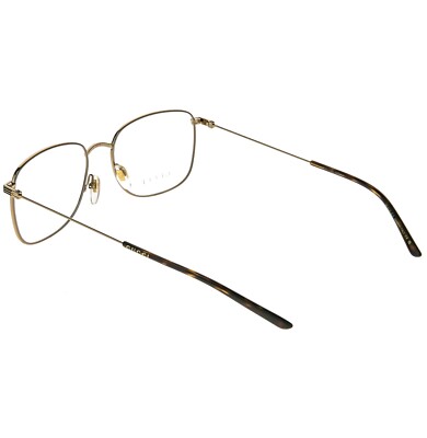 GUCCI GG1052O 1052 Gold Classic Stripe Wire Logo Unisex Eyeglasses