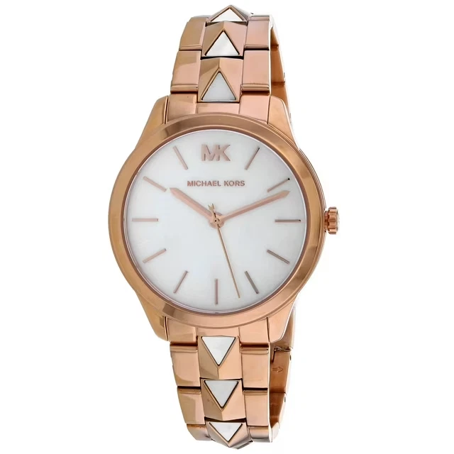 Orologio Michael Kors Runway Mercer 38mm Acciaio Quadrante MOP Quarzo MK6671 NECESSITA BTRY