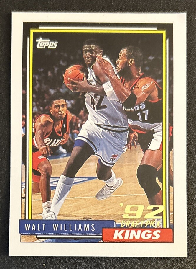 1992-93 Topps Walt Williams Draft Pick Rookie Card RC #302 Kings Forward VG O/C￼