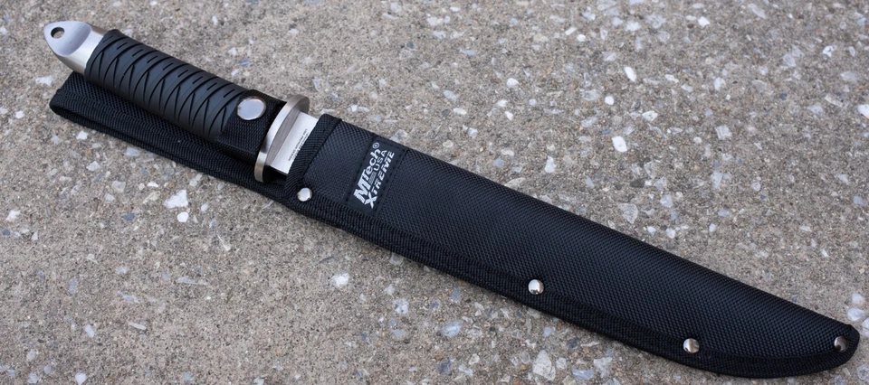 Cuchillo Tanto Mango de Goma Estilo Japanease Moderno Calibre Pesado 5mm Grueso Hoja 17" Foto 2 de 4