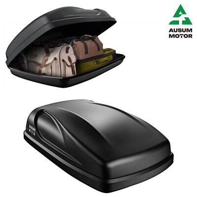 Waterproof Rooftop Cargo Box Car Top Cargo Carrier Roof W/ Key Mount Storage Box
