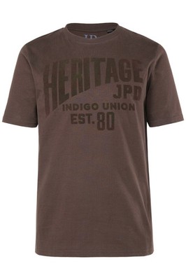JP 1880 Herren große Größen T Shirt Halbarm Brust Print 843008