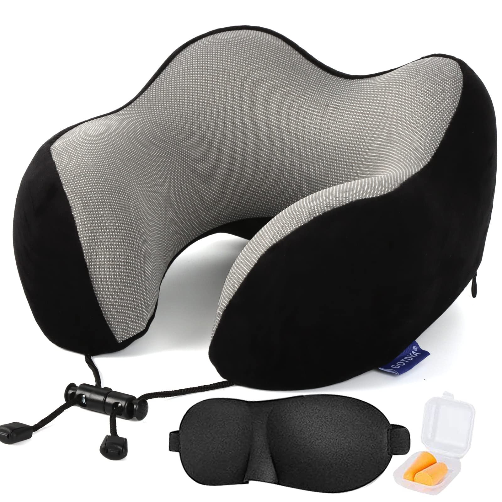 Ultra-Soft Memory Foam Travel Neck Pillow for Restful Sleep-image