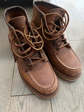 Red Wing 1907 6" Copper Leather Work Boots, US 8D