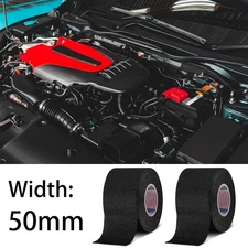 2 Rolls Wire Harness Cloth Tape 2" x 49ft Automotive Wiring Loom Heat Proof