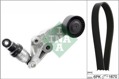 V-ribbed Belt Kit INA 529 0474 10 for Toyota Corolla (_E12_) 1.4 2001-2007