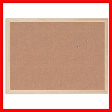 Cork Bulletin Board, 18" x 24" Inches, Light Birch Wood Frame 265U00-01