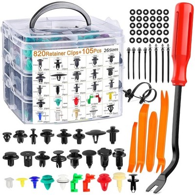 925 Teile Auto Befestigungsclips Set - Universelles Befestigungskit mit Werkzeug