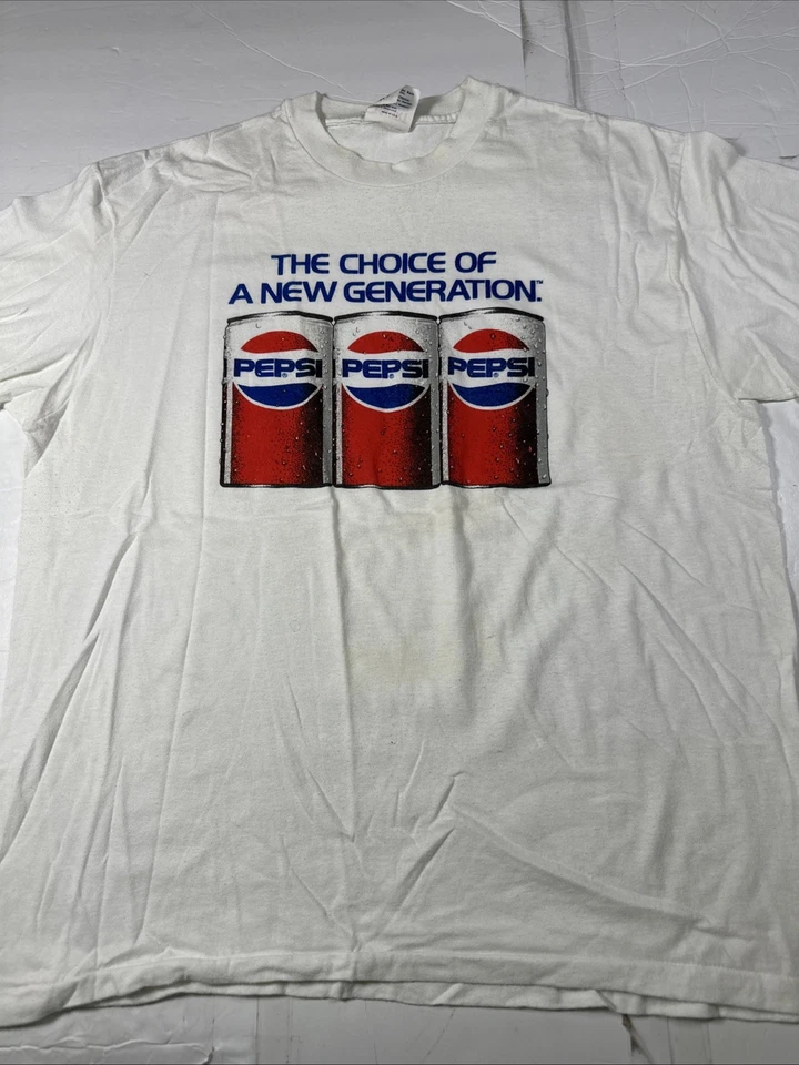 Camiseta De Colección PEPSI La Elección De Una Generación Para Hombres EE. UU. Puntadas Individuales XL #2428 Foto 2 de 4