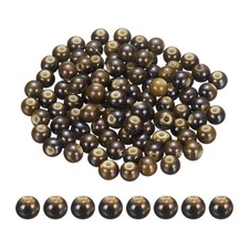 100Pcs 8mm Round Ceramic Porcelain Beads Coffee