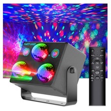 Bola De Discoteca Pro 6 En 1 Con Laser Y Proyector De Estrellas Para Rave