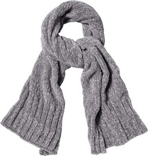 Lightweight Ultra Soft Chenille Ribbed Thick Scarf Knit Shawl for Women for Fall