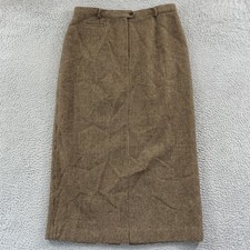 Vintage Lauren Ralph Lauren Maxi Skirt Womens 16 Tweed Equestrian 100 Lambswool